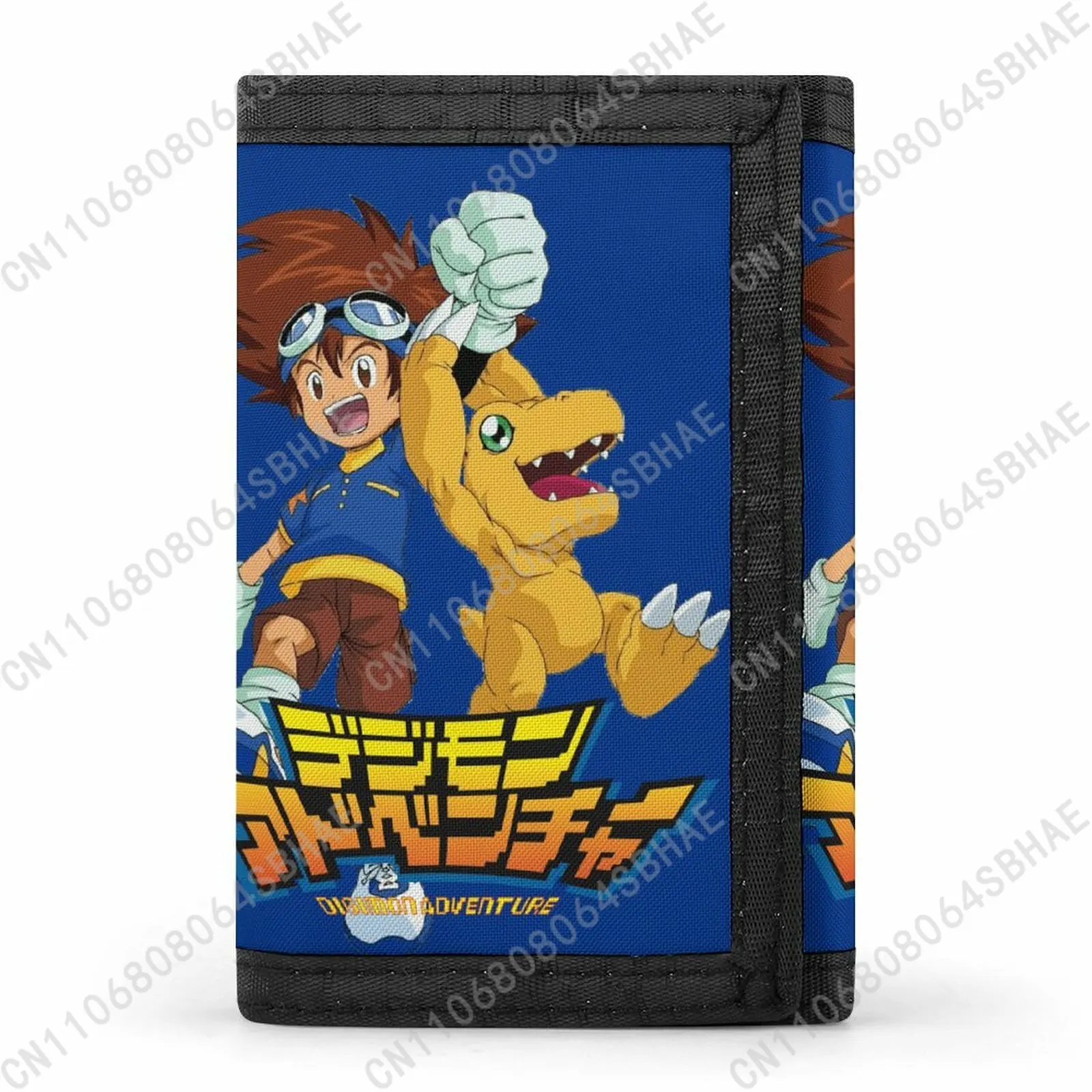 

Digimon Adventure Trendy Tri Fold Wallet Teenage Girls Boys Slim 3 Fold Card Personalized Pattern Purse for School Daily Use