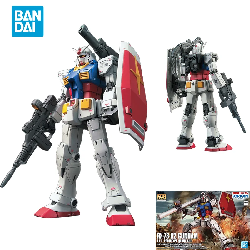 

Spot Direct Delivery Bandai Original Anime GUNDAM Model HG GTO 1/144 RX-78-02 GUNDAM Action Figure Assembly Toys For Children