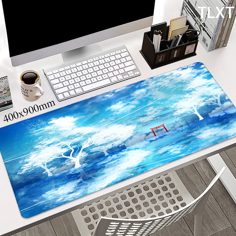 

Anime Landscape Mouse Pads 123456 Table Mats Computer Mousepad Company Big Desk Pad 100x50cm Large Gamer Mousepads Mouse Mat