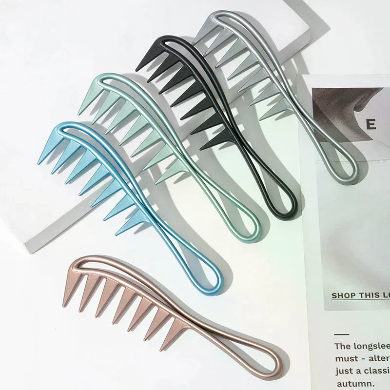 Hair Salon Large Tooth Wide Comb Smoothing Comb Household Oil Head Men's Back Hollow Comb Styling Tools Barber Accessories