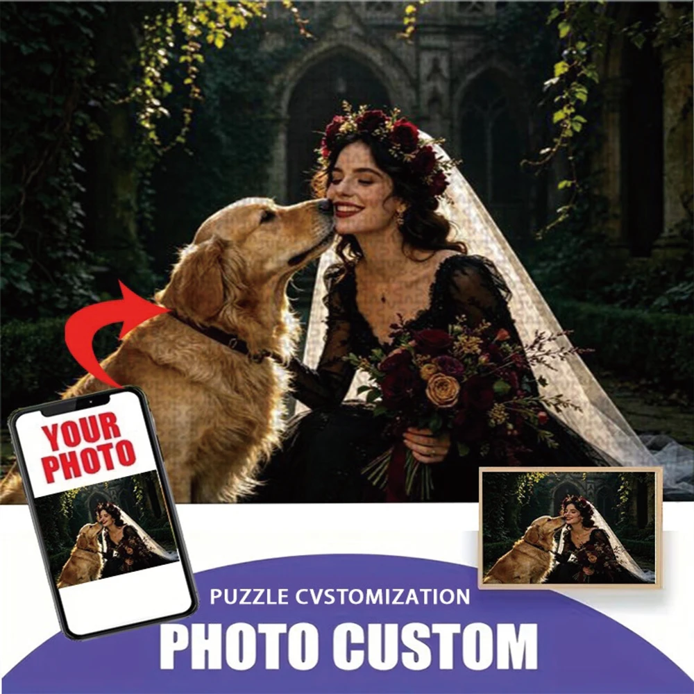 35/300/500/1011pcs Personalized Custom Photo Puzzle Selfie Photo Toys for Kids Gifts