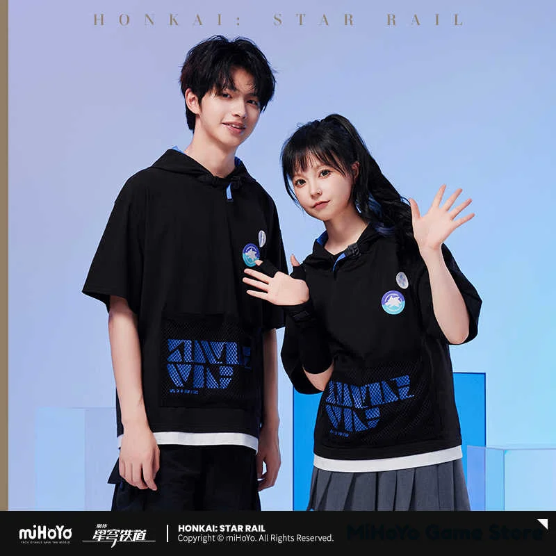 [Genuine] Silver Wolf T shirt MiHoYo Official Original Honkai Star Rail Silver Wolf Theme Series Shirt Doujin Cosplay Tops