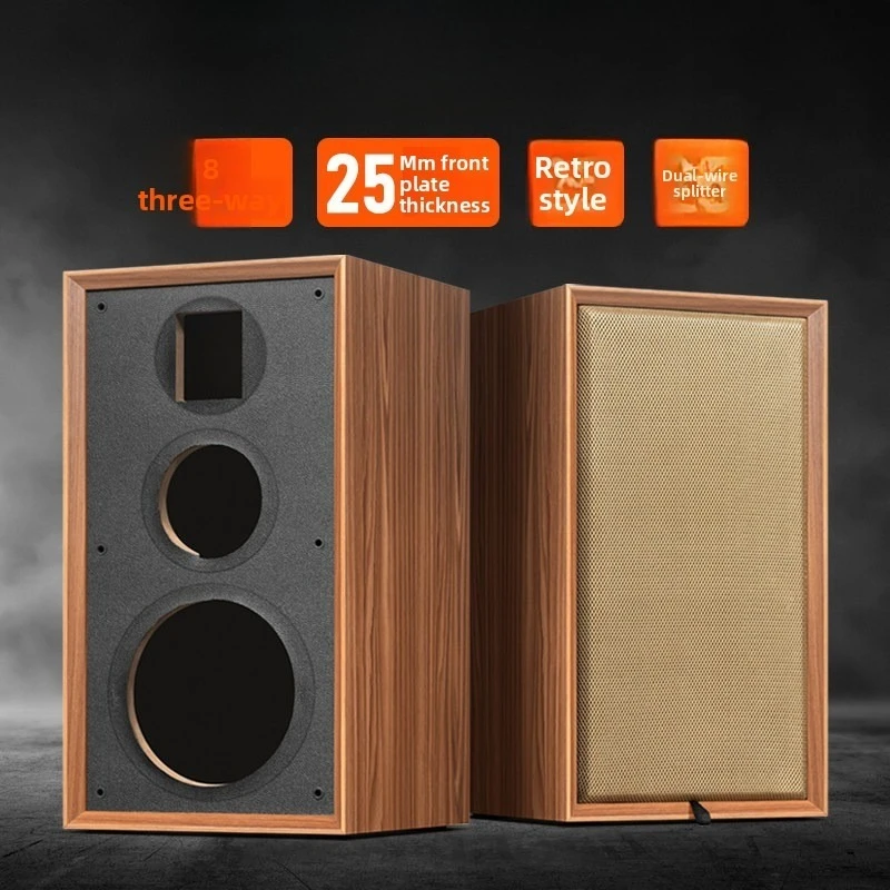 

8-Inch 3-Way Passive Bookshelf Speaker Empty Enclosure — Dedicated Cabinet Shell for HiVi Drivers (DIY Project)