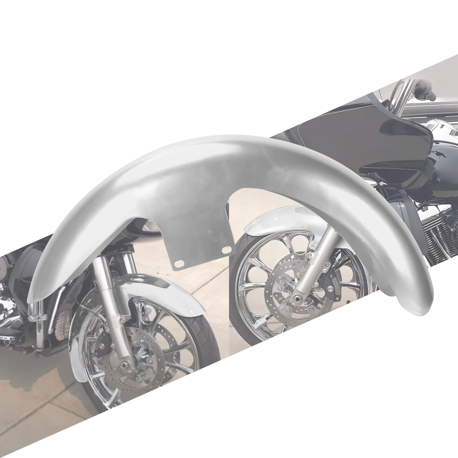 

Motorcycle 21" Front Fender Unpainted Wheel Wrap Iron Mudguard For Harley Touring Electra Road Street Glide Limited CVO 2024-Up