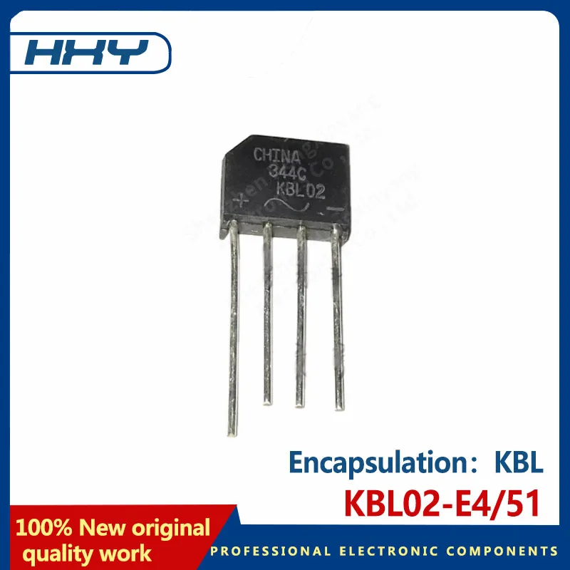 5PCS KBL02-E4/51 bridge rectifier 4.0A 200V package KBL