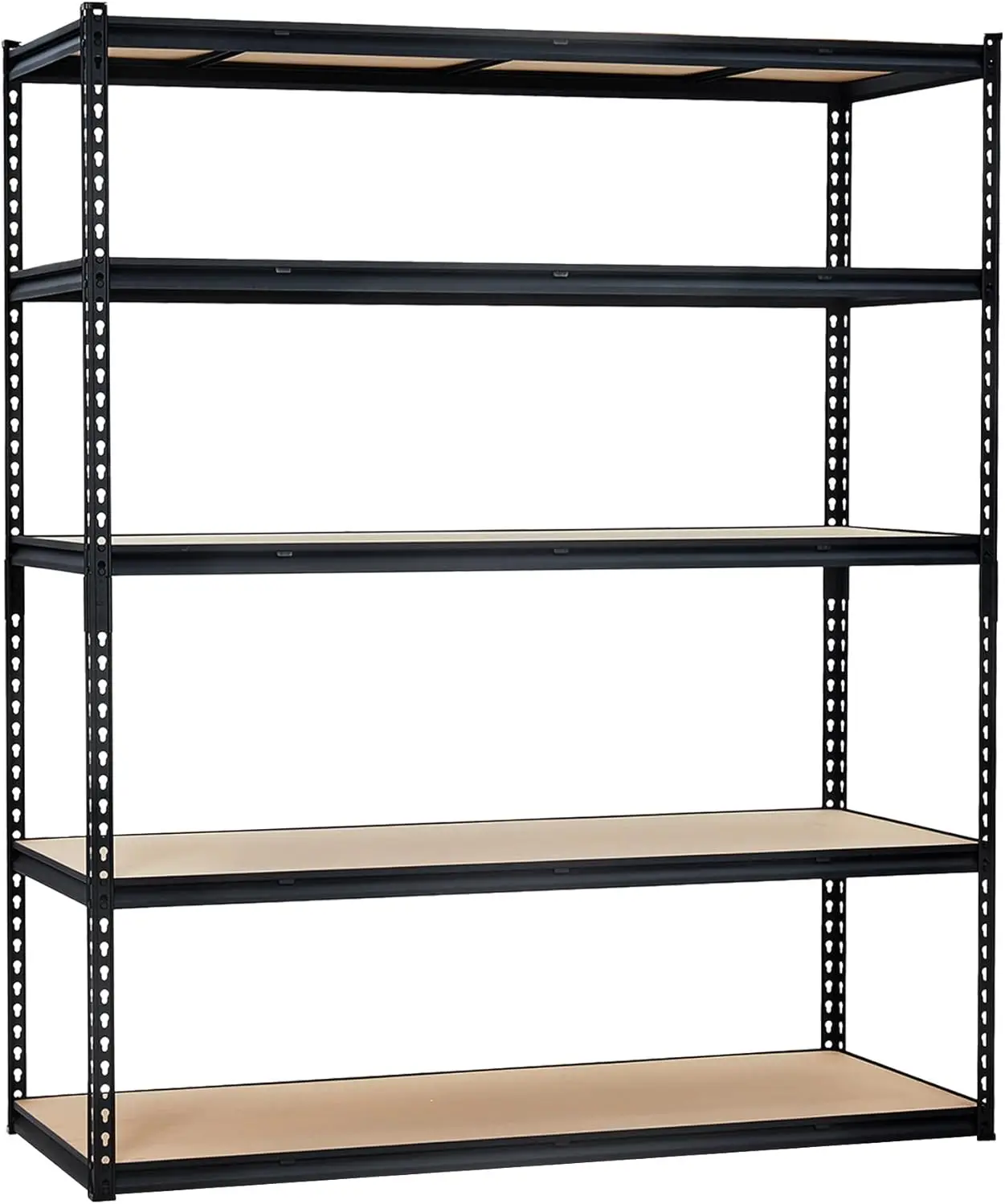 

5-Tier Adjustable Metal Storage Shelves, 60" L x 24" W x 72" H Heavy Duty Garage Shelving for Kitchen Pantry Basement
