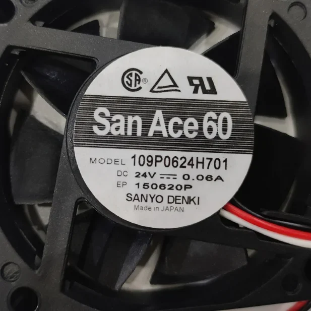 Brand New 109P0624H701 24V 0.06A SANYO 60*60*15 3-wire device fan