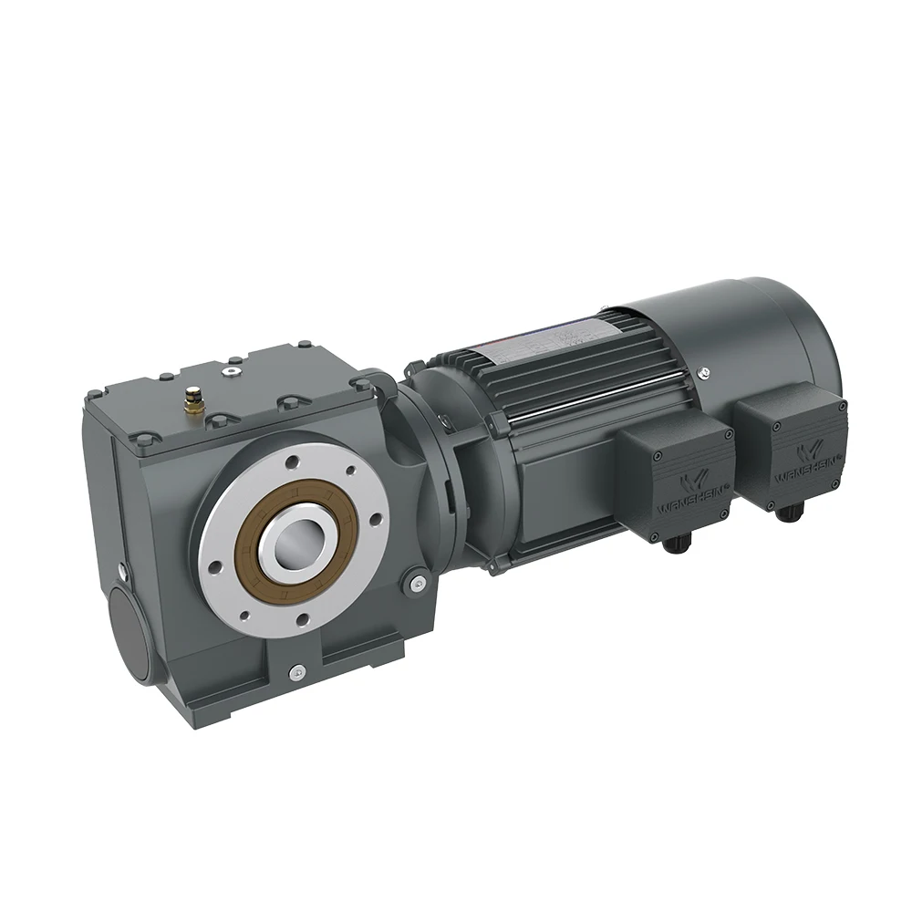 WANSHSIN K Series Geared Motor With Encoder Worm Speed Reducer Transmission Gearbox Helical-Bevel Geared Motor