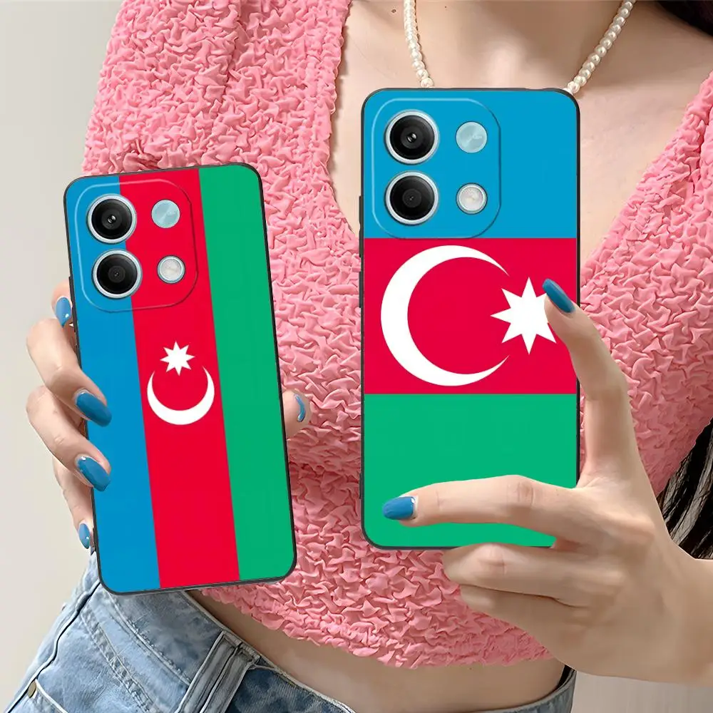 أذربيجان العلم قضية الهاتف المحمول ل Xiaomi Redmi ملاحظة 14 13 12 11 S برو زائد 4G 5G اللون الطباعة غطاء غطاء الهاتف الذكي #2