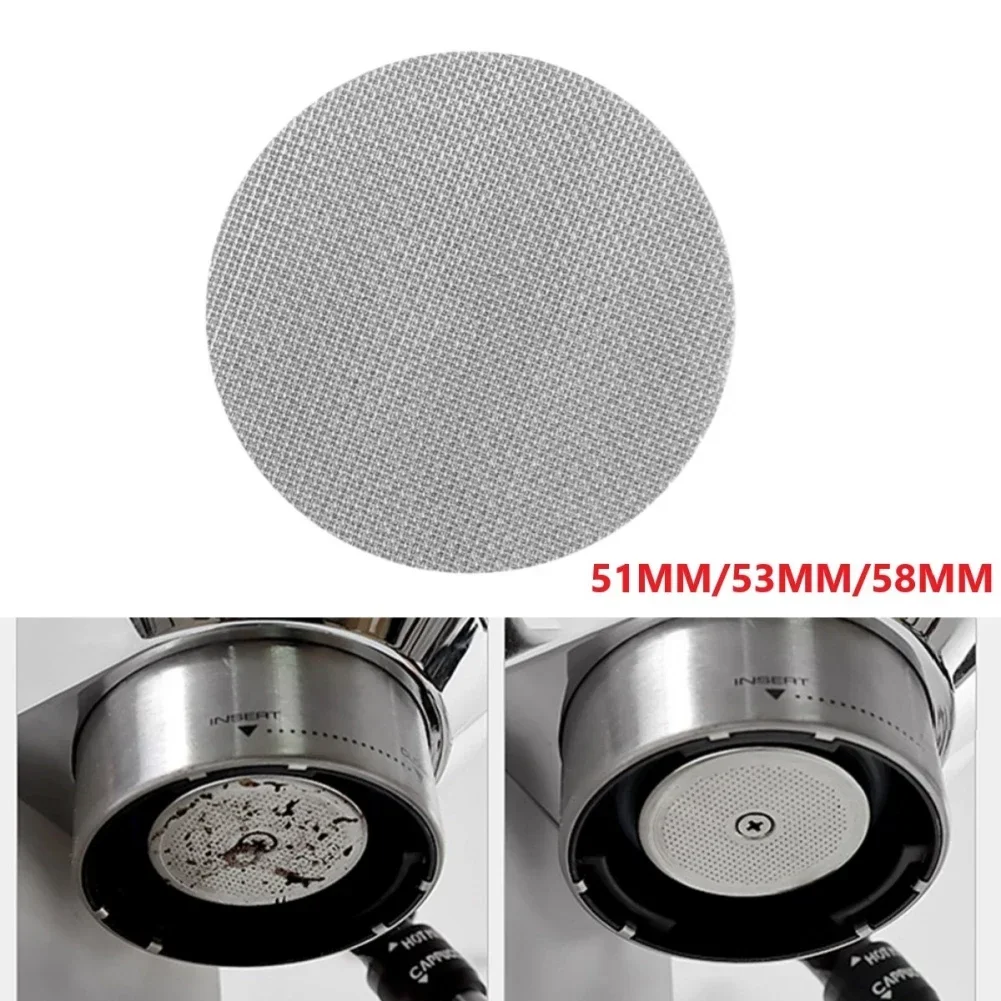 51/54/58mm Reusable Metal Coffee Filter Screen Puck Screen For Espresso Machine Portafilter Basket 150μm 316 Stainless