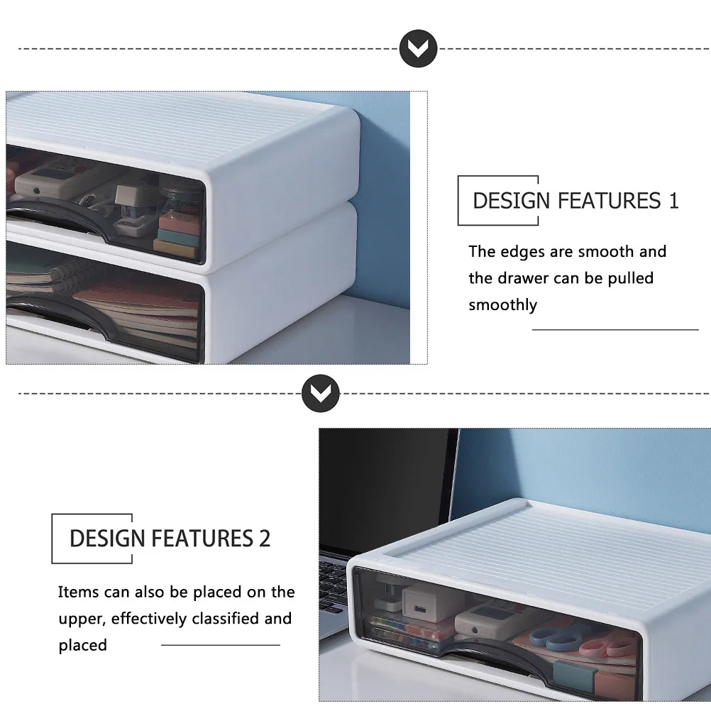 

Desktop Storage Box Multi Compartment PP Drawer Organizer for Desk Craft Supplies Makeup Accessories Stationery Container