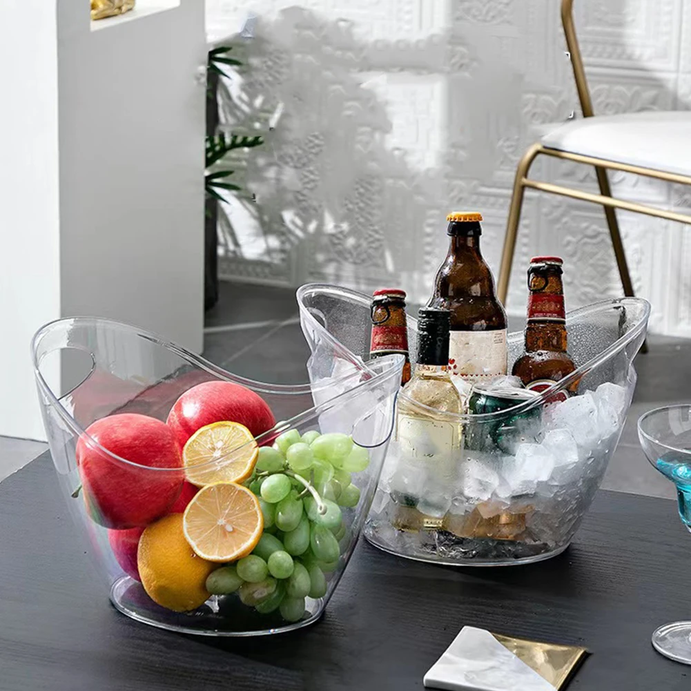 

3,5 л прозрачное ведро для льда, ванна для напитков, контейнер для кубиков льда с ручкой, ванна для хранения льда для вина, шампанского, бара, пива, газировки