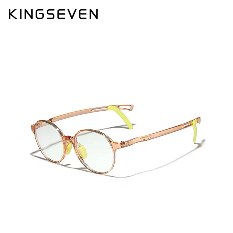 KINGSEVEN 2021 Brand Children Glasses Blue Light Blocking   Eyeglasses Kids Reads Glasses Fashion Square Kids  Eyeglasses Uv400