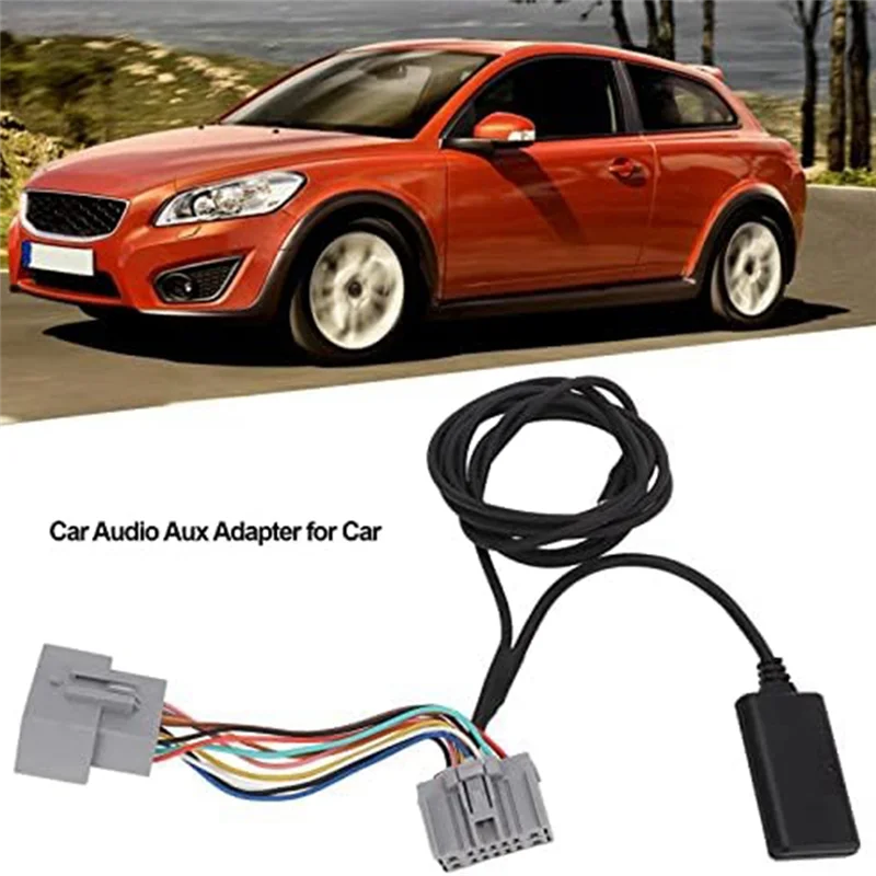 2Pcs Car 14Pin Bluetooth Module Music Adapter Aux Audio Cable for Volvo C30 C70 S40 S40 S60 S70 S80 V40 V50 V70 XC70