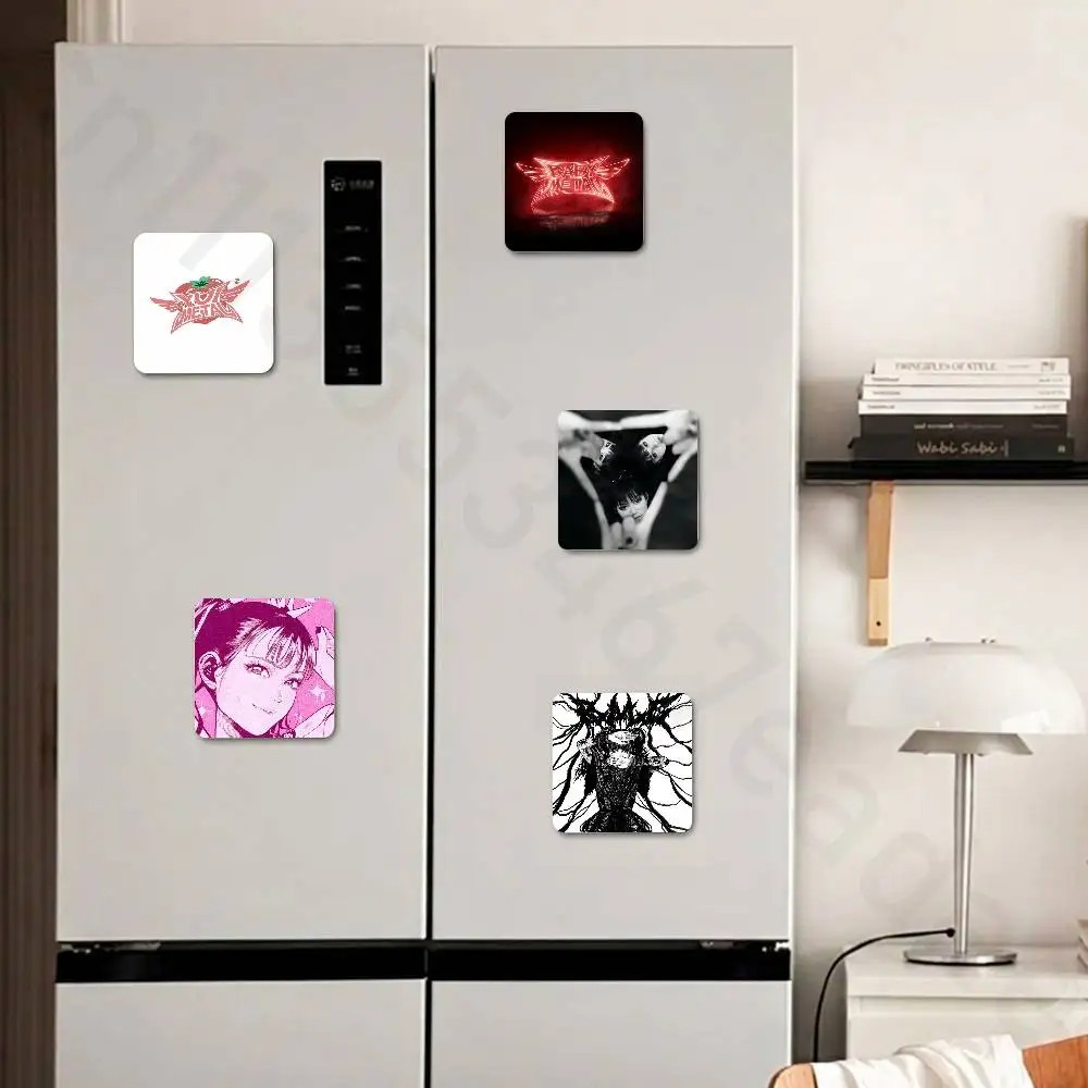B-Babymetal  Fridge Magnet Personalized Magnetic Durable Plastic Square Picture Surface Fridge Magnets