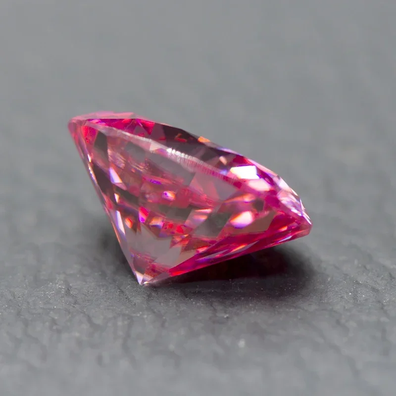 Moissanite Stone Oval Cut Pink Color Lab Created Heat Diamond Gemstone Jewelry Making Materials Comes With GRA Certificate