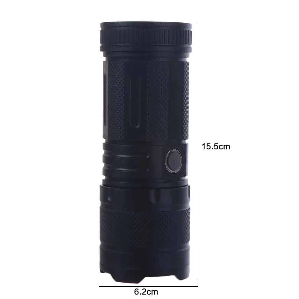 Powerful White Laser Flashlight Plastic Material With Tail COB Floodlight Telescopic Zoom Torch Light Waterproof Rechargeable