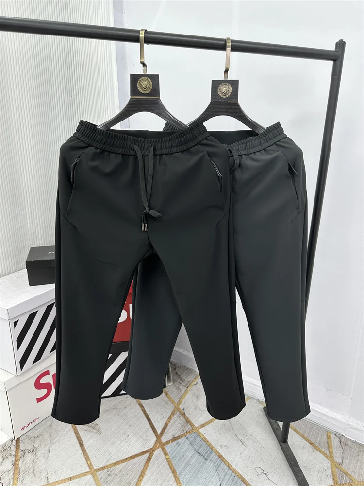 

High Densi Tee-Proof Fabric Men's mid Waist Straight Leg Casual Sports Pants Autumn Winter Wear Resistant Anti-Deformation