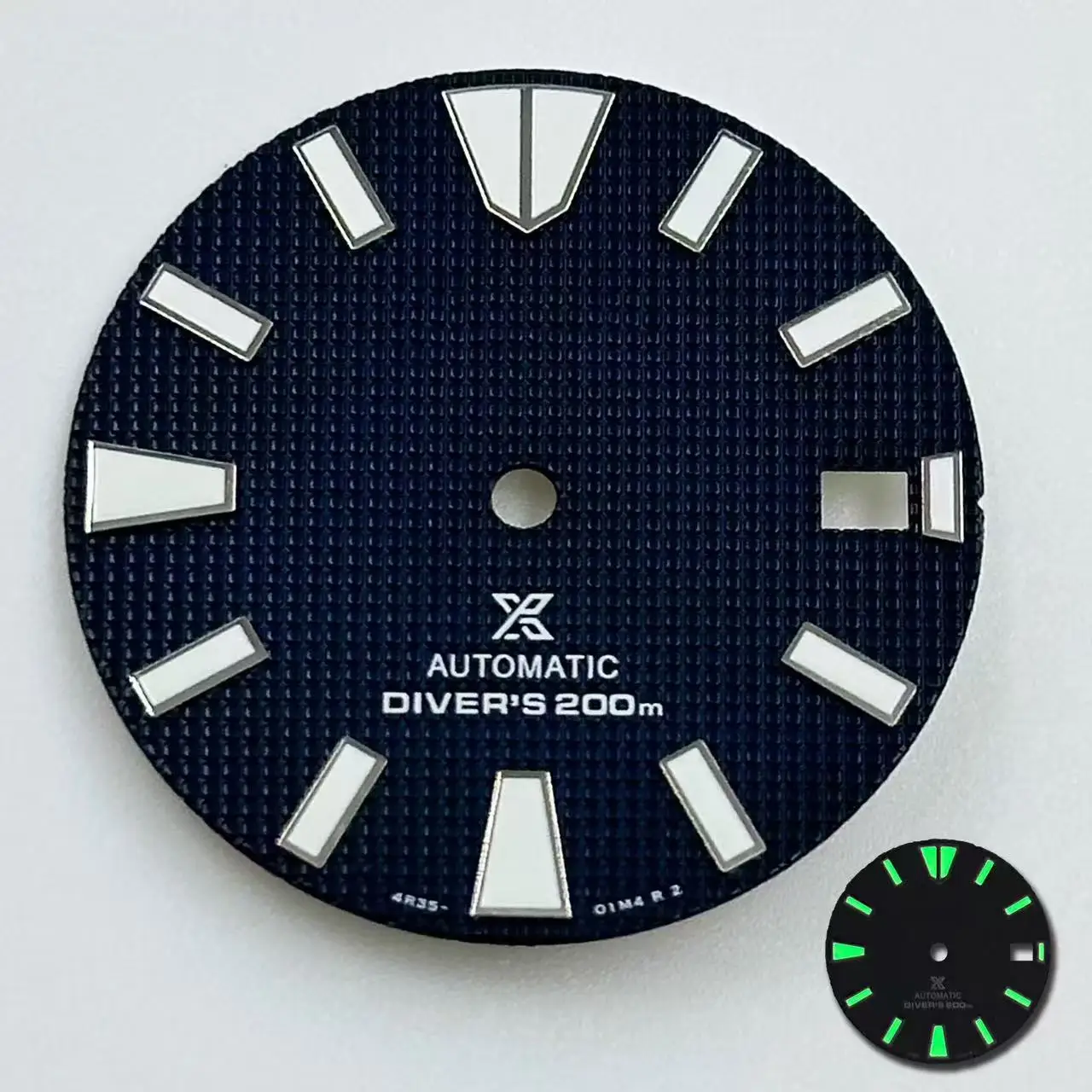 

28.5mm S logo green luminous date dial suitable for NH35 NH36 Japanese automatic movement S dial watch parts