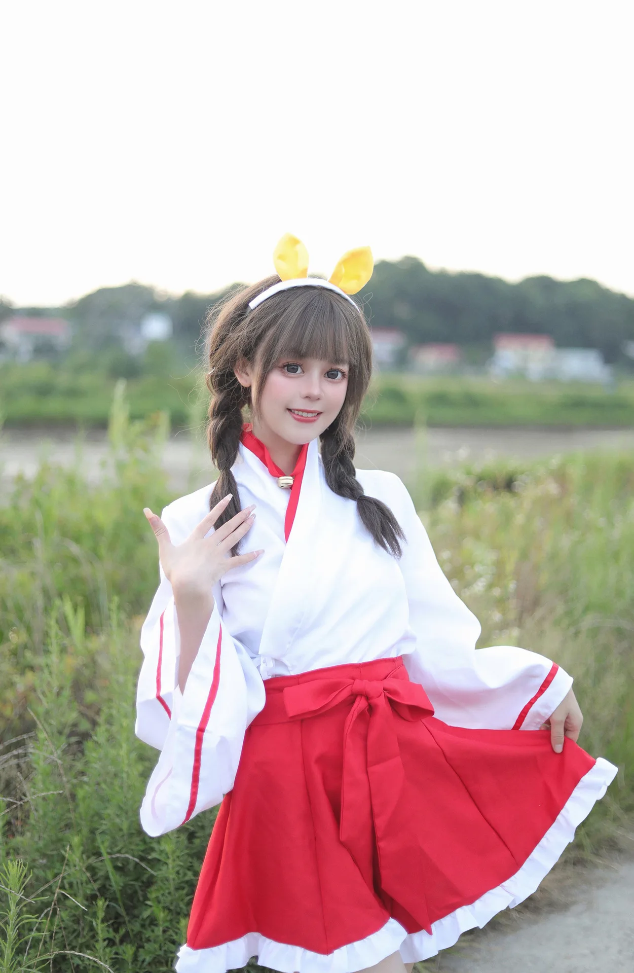 Cute Lolita Shirakiin Riricho Kimono Cosplay Costumes Girl Witch Kimono Dress Suit Party Stage Costumes S -5XL