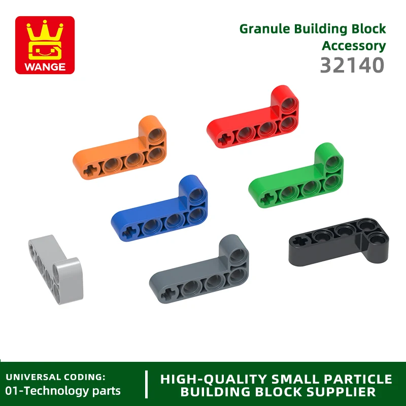 Wange78Pcs/lot 32140 2x4 L-Shape ArmLiftarmBuildingBlocks MocTechnicalAccessories Compatible with Brick Toys Children GiftBox