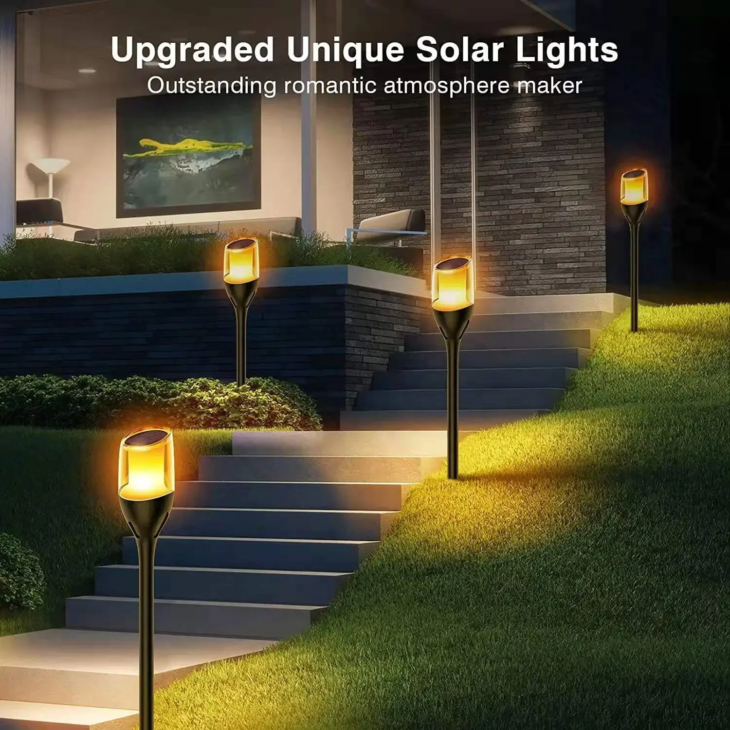 

Solar Outdoor Garden Lawn Lamp Lamp Solar Powered Waterproof Landscape Path for Yard Backyard Lawn Patio Decorative LED Lighting