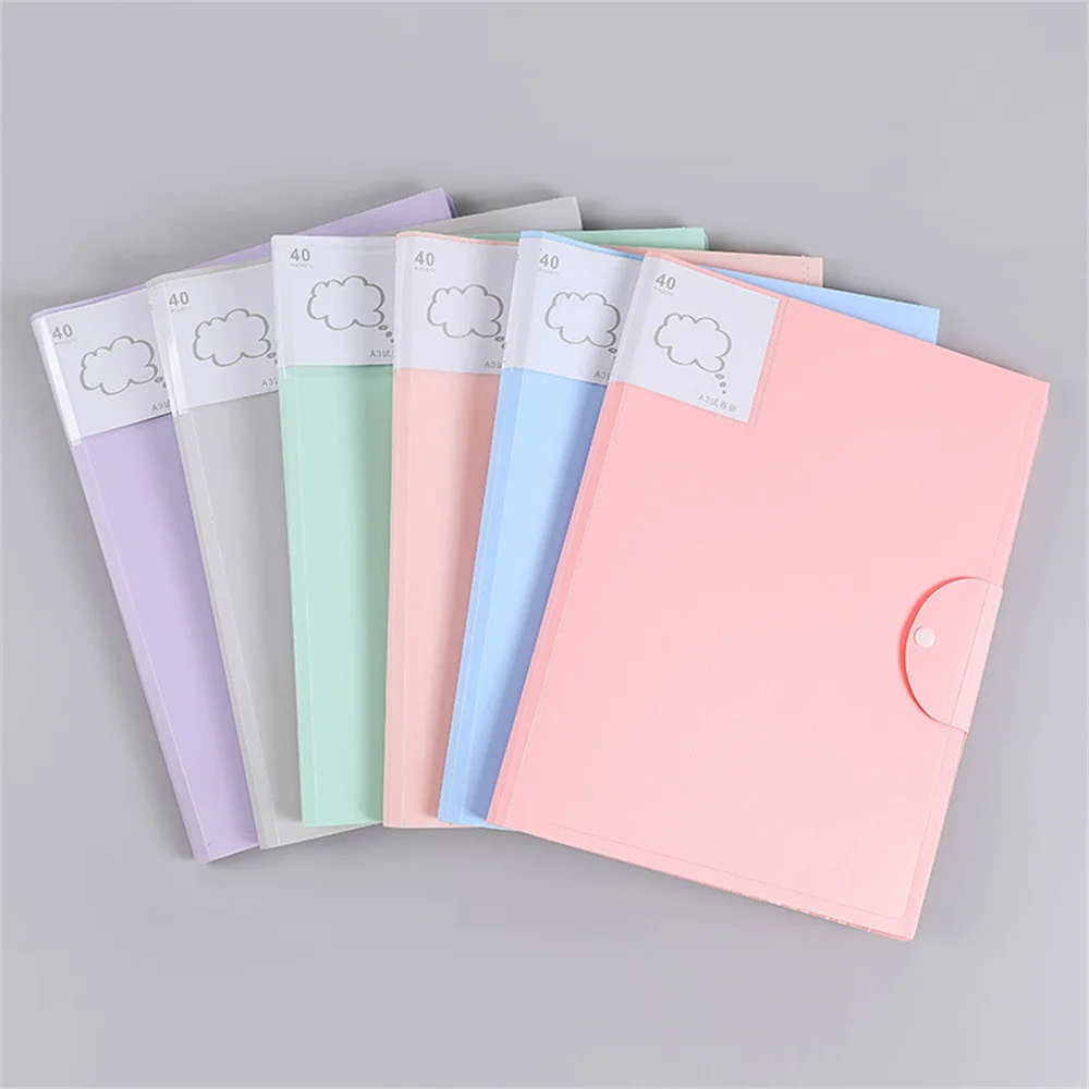 

A3 Document Bag Waterproof File Folder 30/40 Pages Paper Document Storage Bag Holder Office Stationery Organizer School Supplies