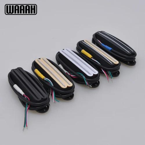 1 Uds Alnico 5 pastilla Humbucker de doble riel caliente bobina única Color negro blanco amarillo para piezas de guitarra eléctrica ST SQ