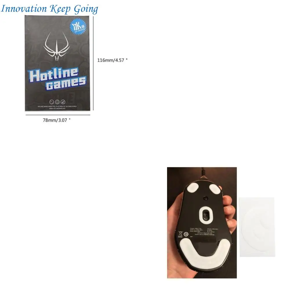 E65C Games Mouse Skates Mouse Feet Pad ICE Version For 3 Mouse Glides Pad Smooth Movement