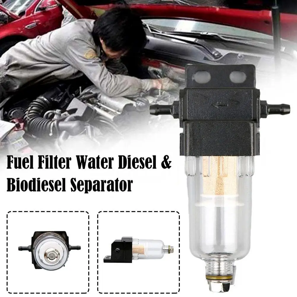 Universal Air Heater Fuel Oil Water Filter Separator Part Metal & Plastic For Webasto/Espar Heater Car Van Camper RV Q7E7