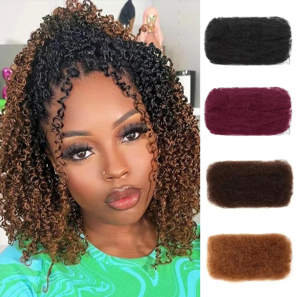 مصقول ريمي الشعر السائبة لا مرفق 16 بوصة الأفرو غريب مجعد موجة الشعر البشري 1 قطعة السائبة للتضفير 100% وصلات شعر بشرية