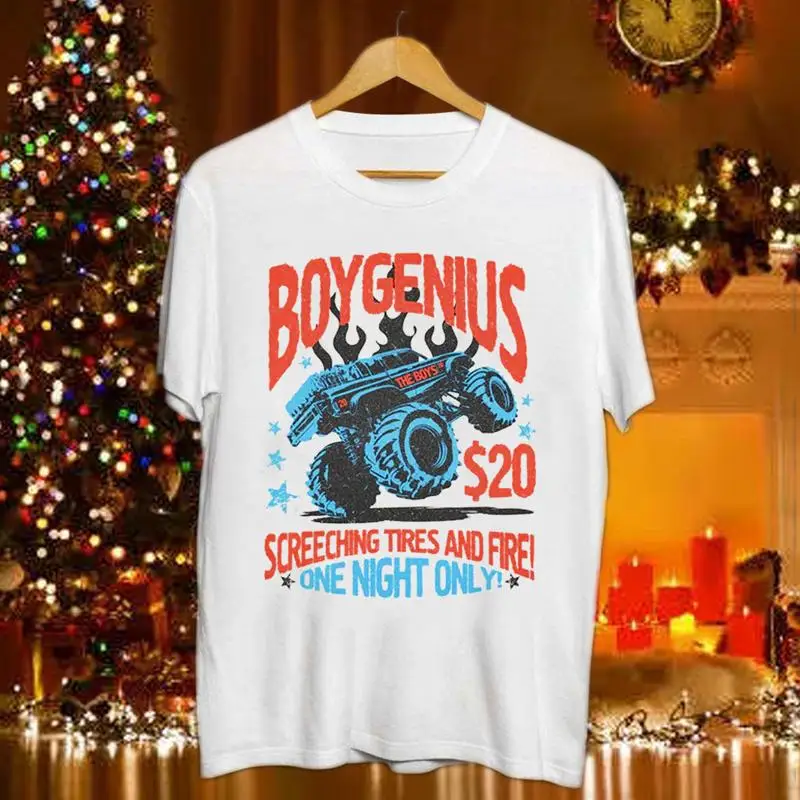 

New Boy Genius Boygenius Screeching Tires And Fire One Night Only White T Shirt