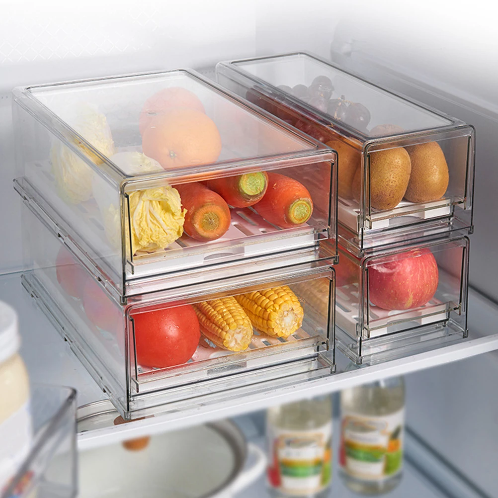 

Refrigerator Storage Box Drawer Organizer Fridge Containers Plastic Organization Drawers