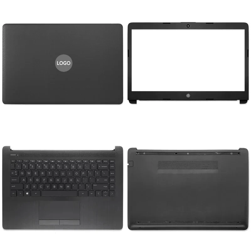 

New For HP 240 G7 14-CK 14-CM 14Q-CS TPN-I131 Laptop LCD Back Cover Front Bezel Upper Palmrest Bottom Base Case Keyboard Hinges