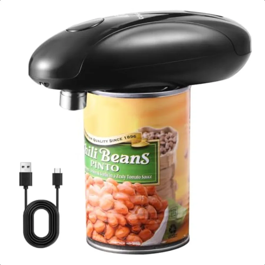 

Auto Electric Can Opener for Seniors Upgraded One Touch Automatic Rechargeable Electric Can Openers Smooth Edge CuttingUSB Type