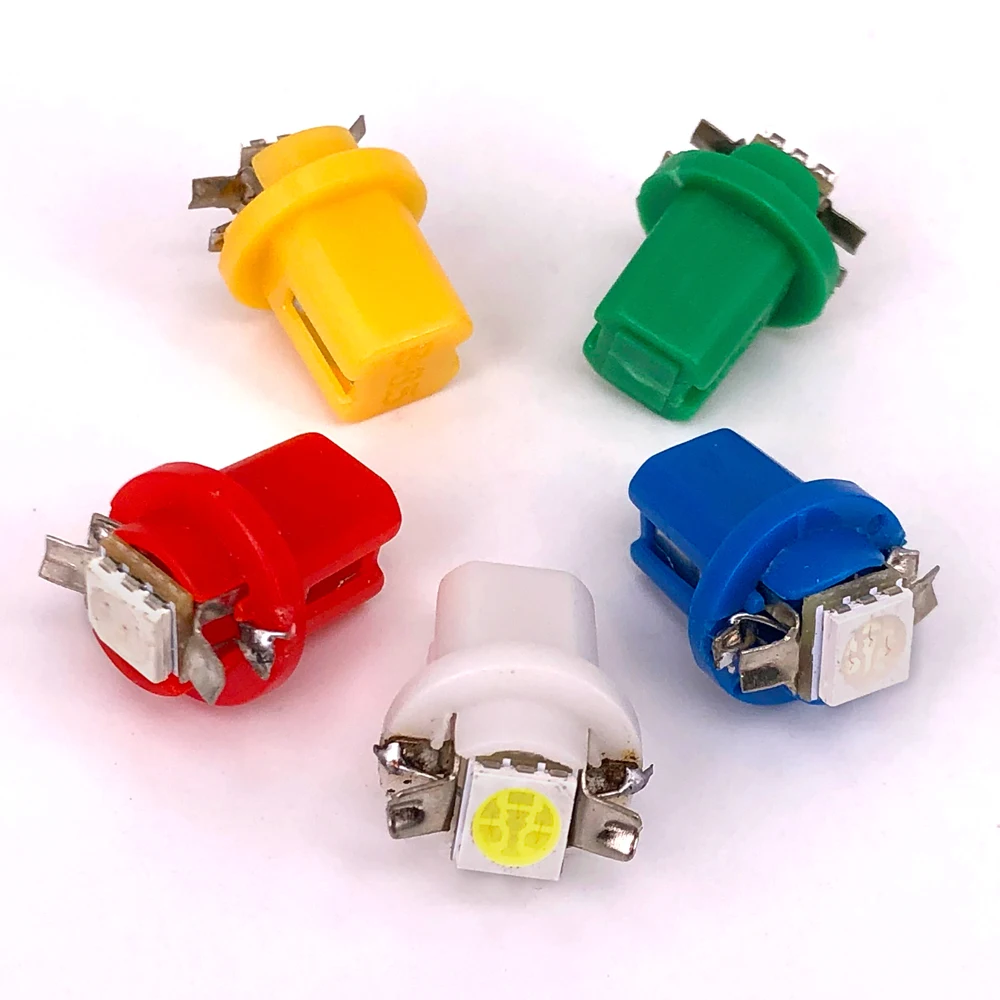 100 PCS LED Car Bulbs Dashboard Dash Lamp T5 B8.5D 5050 1 SMD LED Car Instrument Light Bulbs Shifter Light DC 12V