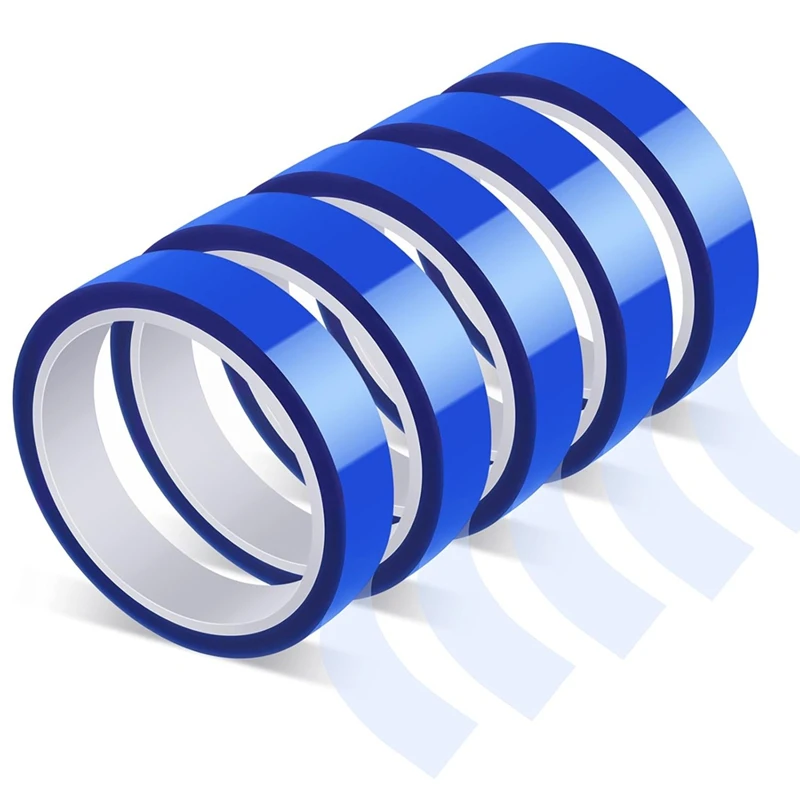 Top-5 Rolls Heat Resistant Tape 20Mm X 30M (98Ft) Sublimation Tape , Heat Transfer Tape For Sublimation Printer Electronic