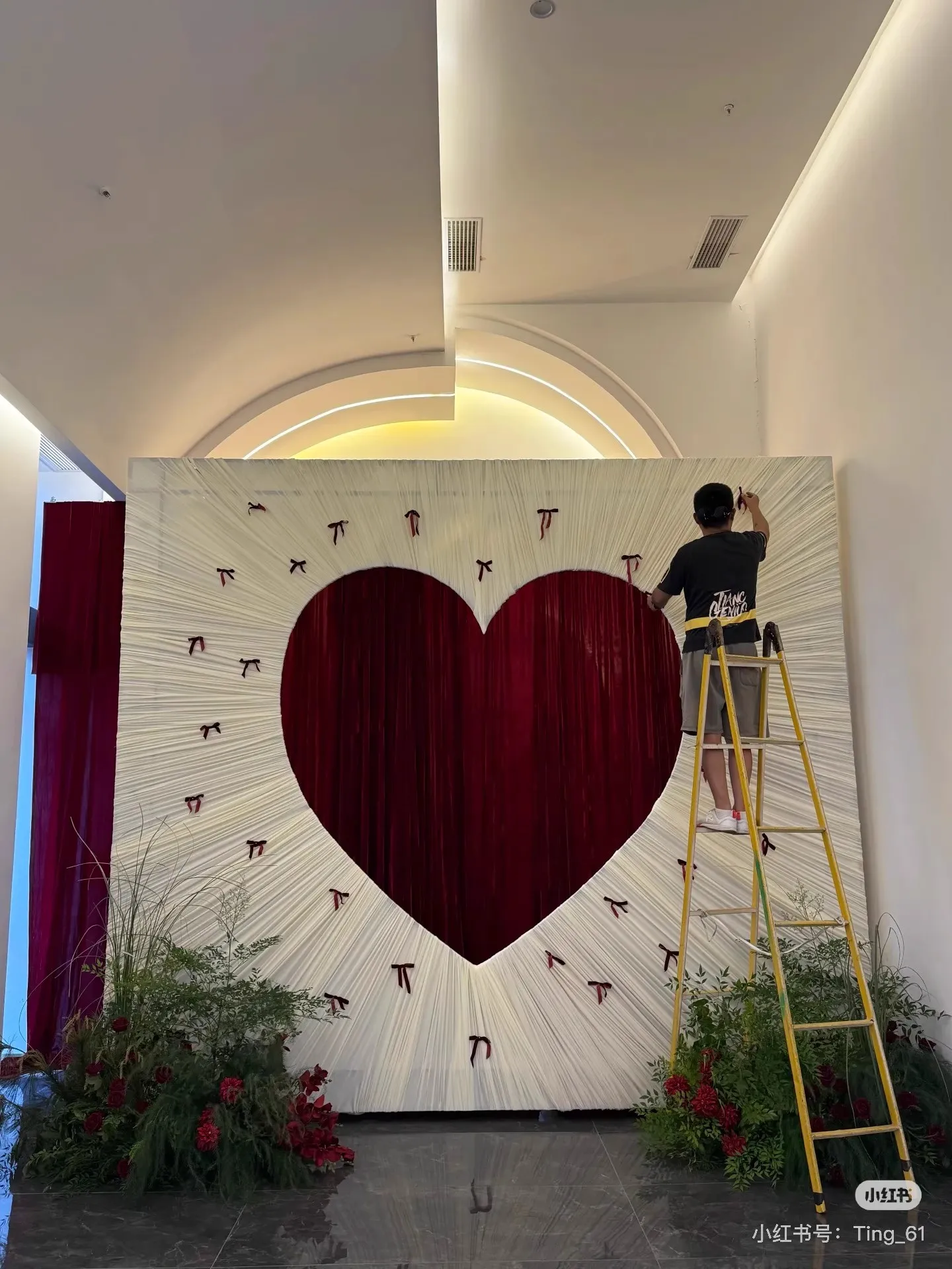 Herzförmiger Metall-Hochzeitsbogen Blumenständer Hintergrund für Hochzeit, Heiratsantrag, Party und Heimdekoration – Detail 7