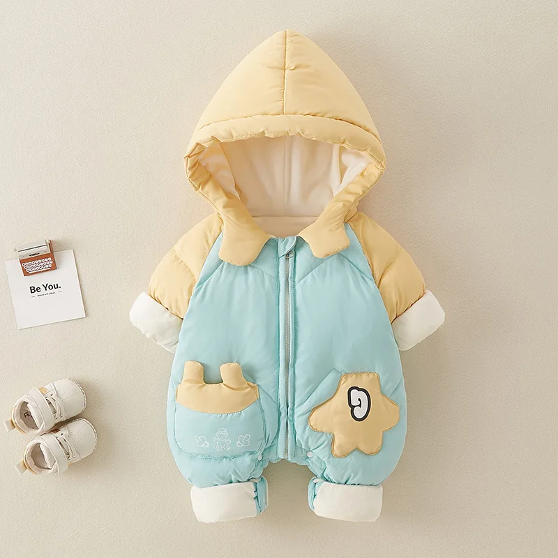 2024 new baby down jacket onesie winter baby cute white duck down clothes light warm winter