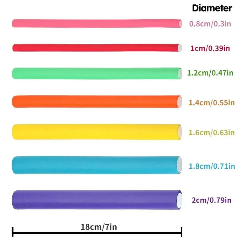 42pcs Flexible Foam Hair Curling Rods Set – No Heat Twist Flexi Rollers for DIY Hair Styling