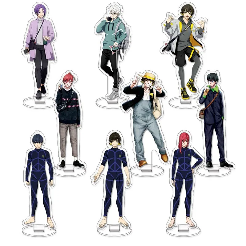 Blue Lock Stand Model Plate Figure Isagi Yoichi Bachira Meguru Itoshi Rin Chigiri Hyoma Sae Nagi Seishiro Merchandise Keychain