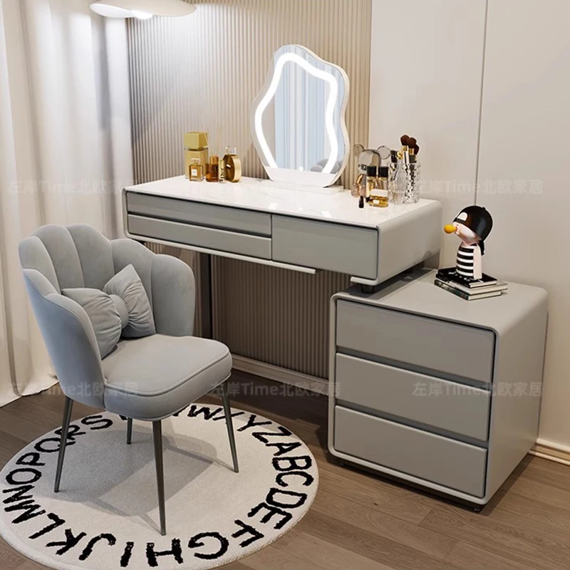 Minimalist Kawaii Vanity Table White Drawer Luxury Makeup Vanity Table Multifunctional Storage Mueble Tocador Home Furniture