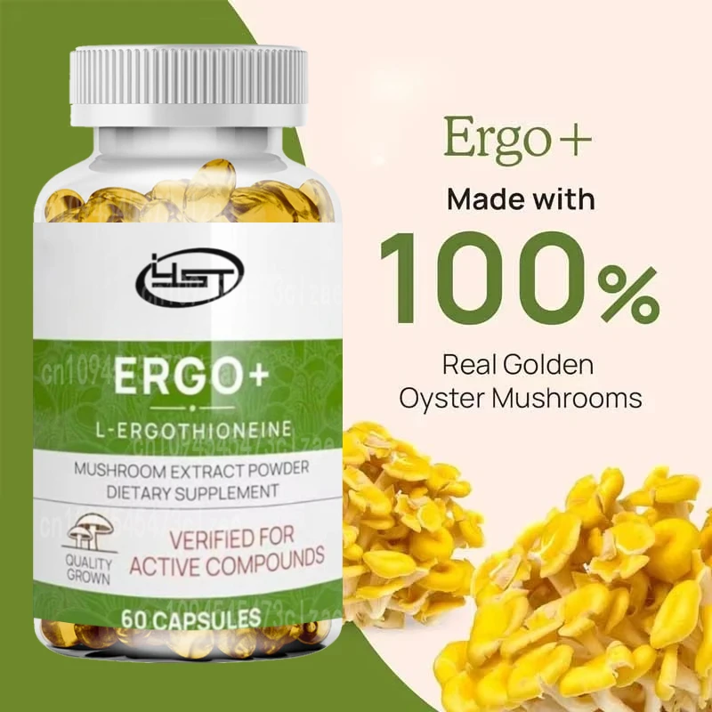 Golden Oyster Mushroom Extract (60 Capsules) Immune Support Supplement, Organic, Vegetarian Mushroom Supplement