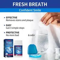 Denture Cleansing Tablet 100 Tabs Cleanser Whitening Remove Bad Odors Oral Cleaning Care Fresh Breath Cleaning Stains Oral Care 3