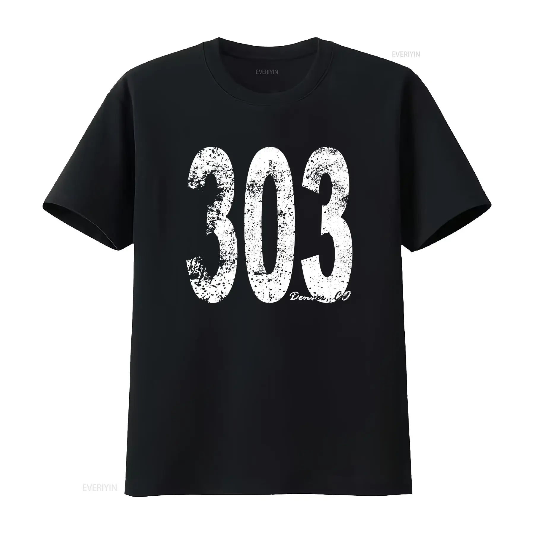 Denver T Shirt Vintage Style Retro Area Code 303 Colorado CO vintage Washed Breathable Slightly Stretched homme
