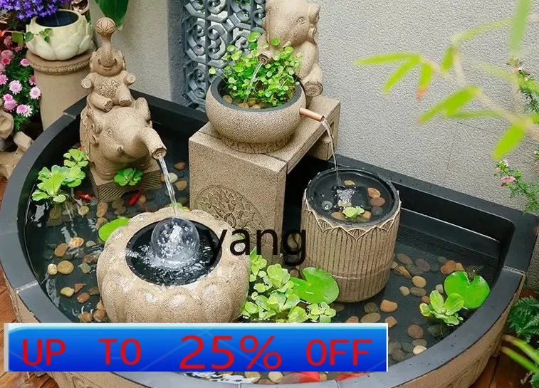 

LMMGarden Decoration Flowing Water Ornament Outdoor Garden Fountain Landscaping Outdoor Fish Tank