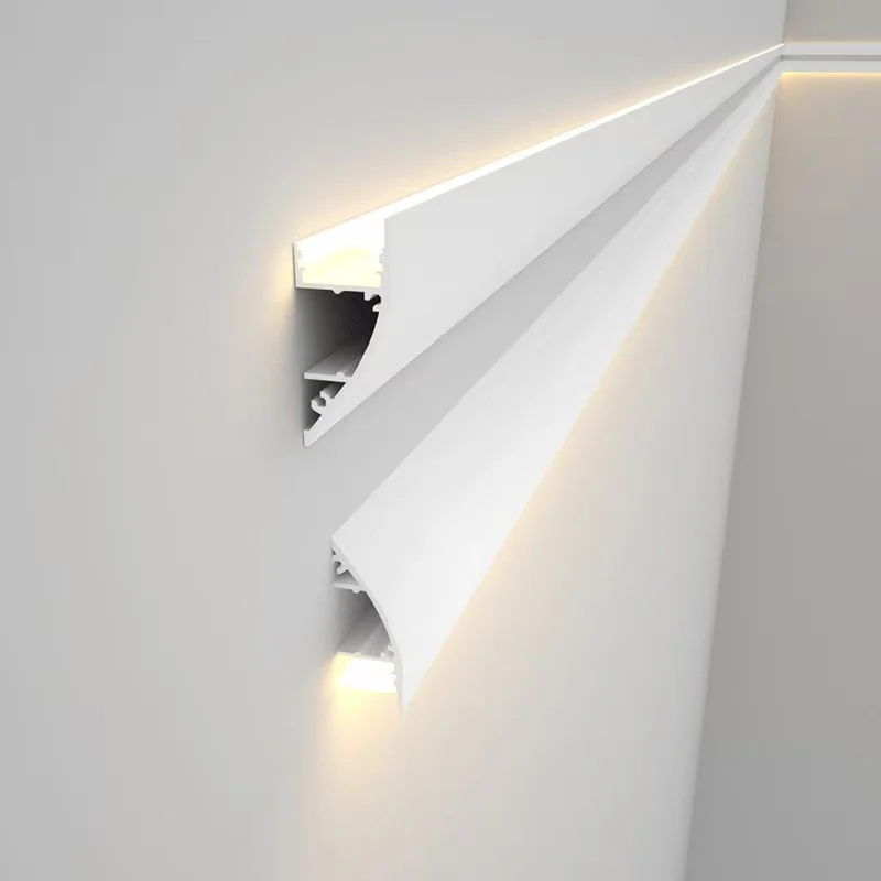 Upward Ceiling Aluminum Profile Surface Mount Downward Wall Washing Channel Light Top Corner Linear Bar Strip Lights