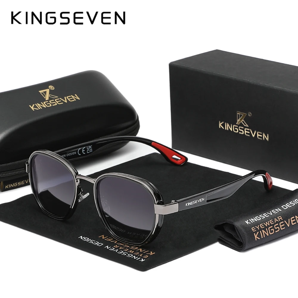 

KINGSEVEN Fashion Sunglasses Men Polarized Women Eyewear Vintage Style Male Causal Glasses Anti-glare UV400