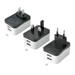 2 USB 2A Universal Socket CN EU KR US UK Charger Travel Adaptor AC Power Plug Adapter Converter Convertor