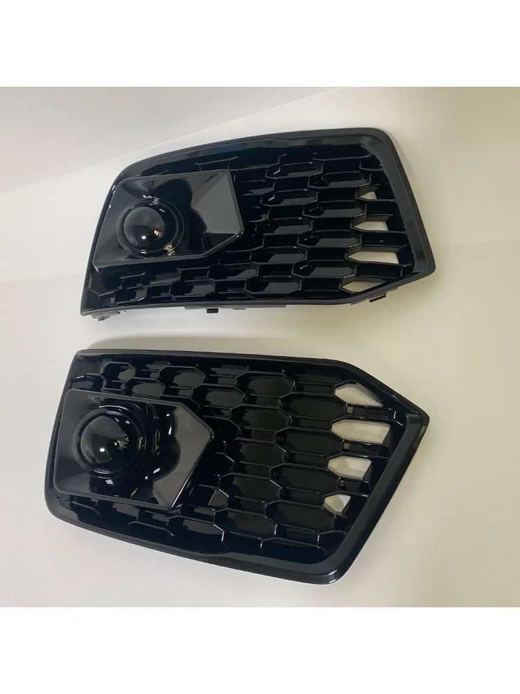 Voor Audi Q5 S-line mistlamp frame 2018 2019 2020 honingraat acc cover racing grills cover onderste mesh - afbeelding 2